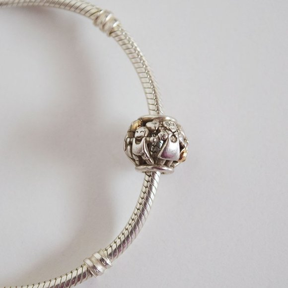 PANDORA Family Forever Charm I Sterling Silver with 14k Yellow Gold 791040 - Picture 11 of 15